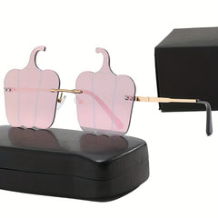 Irregular Rimless Women's Sunglasses Metal Y2K Eyewear