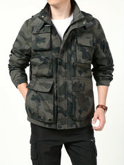 Men's Camo Hooded Jackets Comfy Military Style Coats