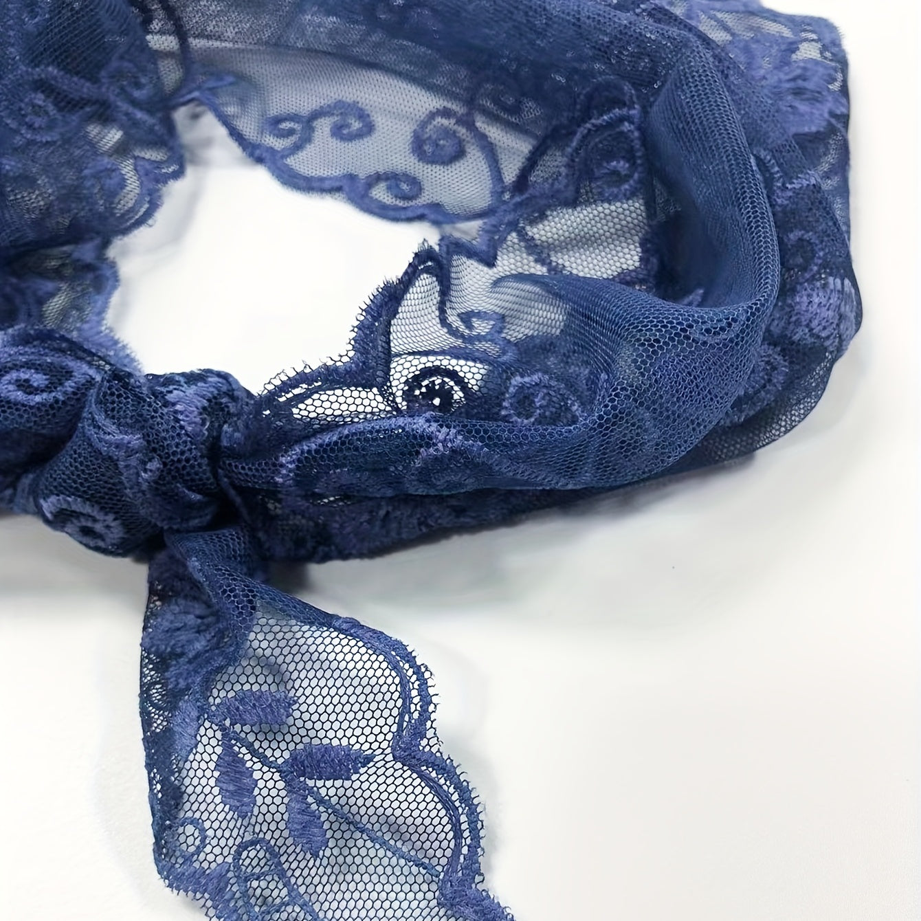 Flower Embroidered Thin Triangle Scarf for Women