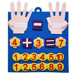 Colorful Felt Math Number Board Interactive Game for Youngsters