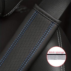 2pcs Car Seat Belt Cover Breathable Faux Leather Shoulder Pad for Men and Women