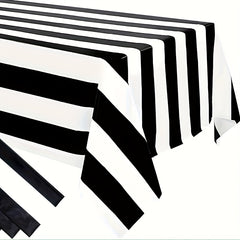 Waterproof Striped Tablecloth for Dining Decor