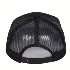 Men's Flat Brim Baseball Cap With Letter Embroidery