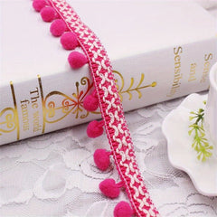 Pompom Lace Ribbon Sewing Accessories DIY Apparel Fabric Embroidery Iron On Hea