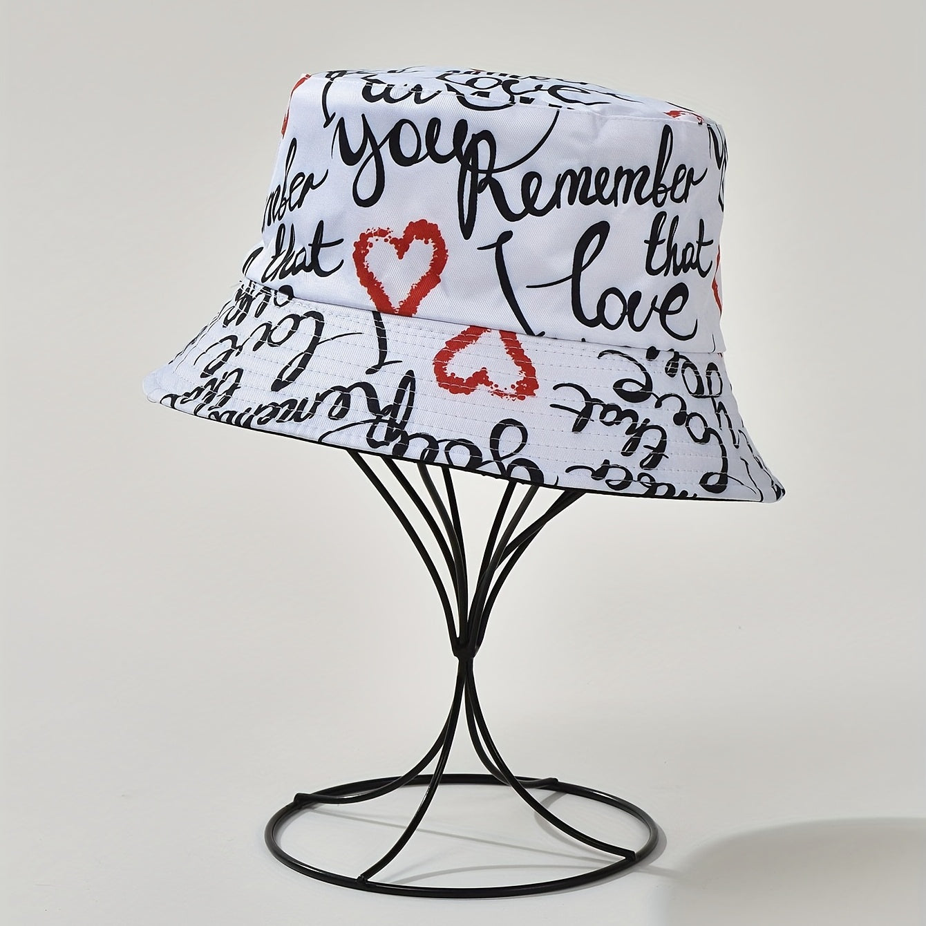Paisley Print Bucket Hat Letter Graffiti Print Basin Hat Casual Sunscreen Fisher