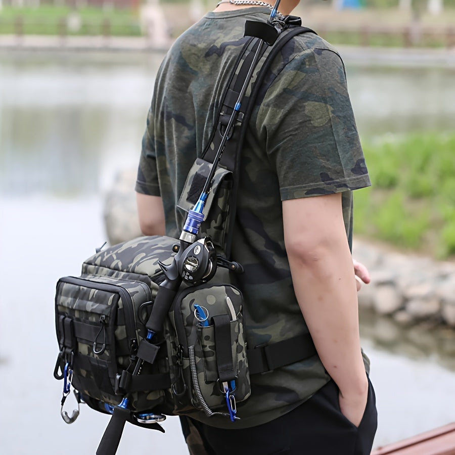 Multifunctional Shoulder Bag Messenger Bag Fishing Bait Hook Storage