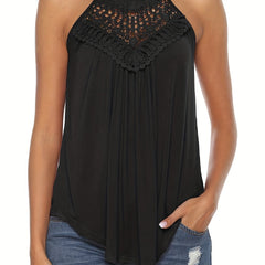 Ruched Halter Neck Top Sleeveless Summer Top