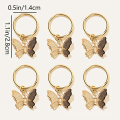 6pcs Girls Summer Butterfly Hair Clip Sets