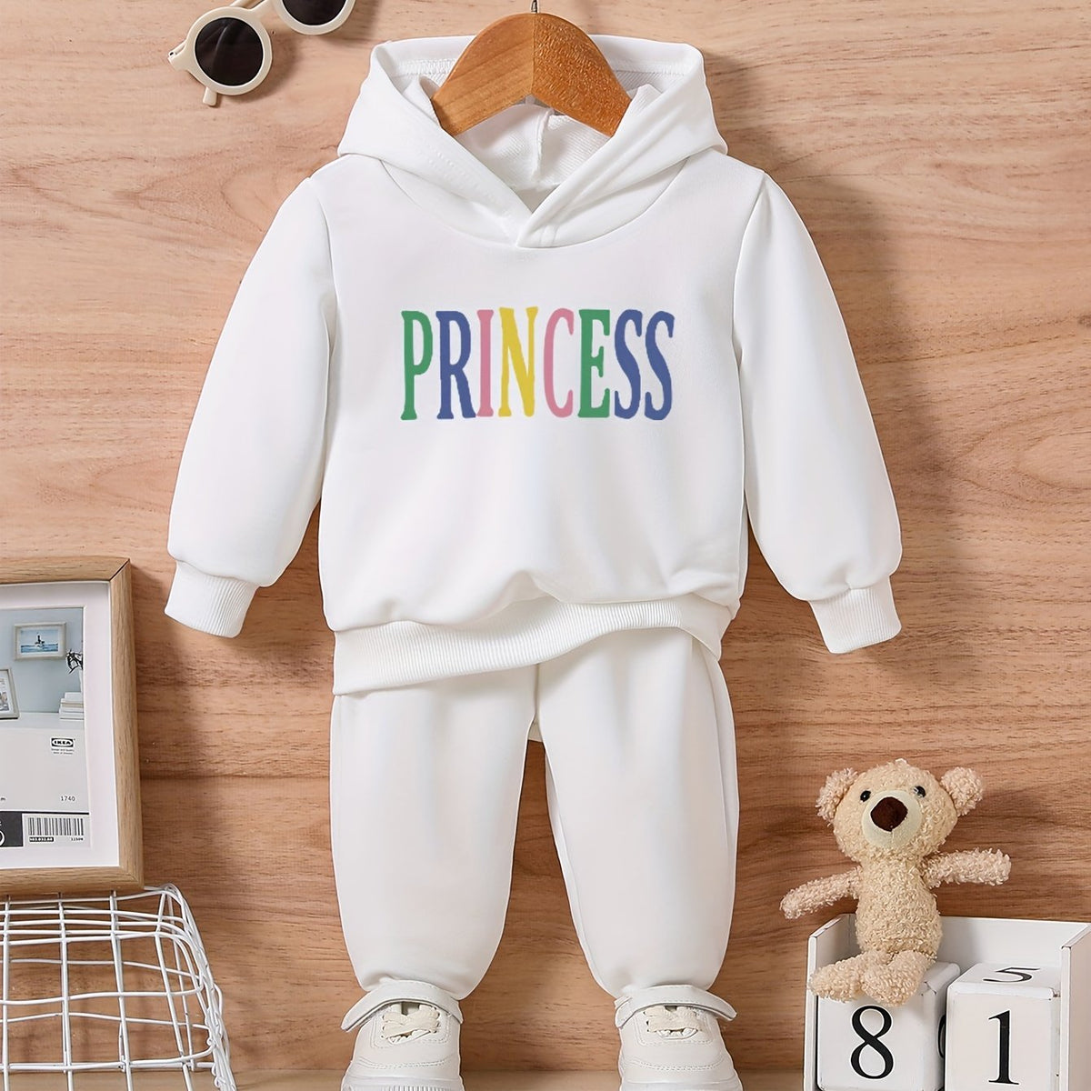 PRINCESS 2PCS Toddler Casual Outfit Long Sleeve Sweatshirt Set