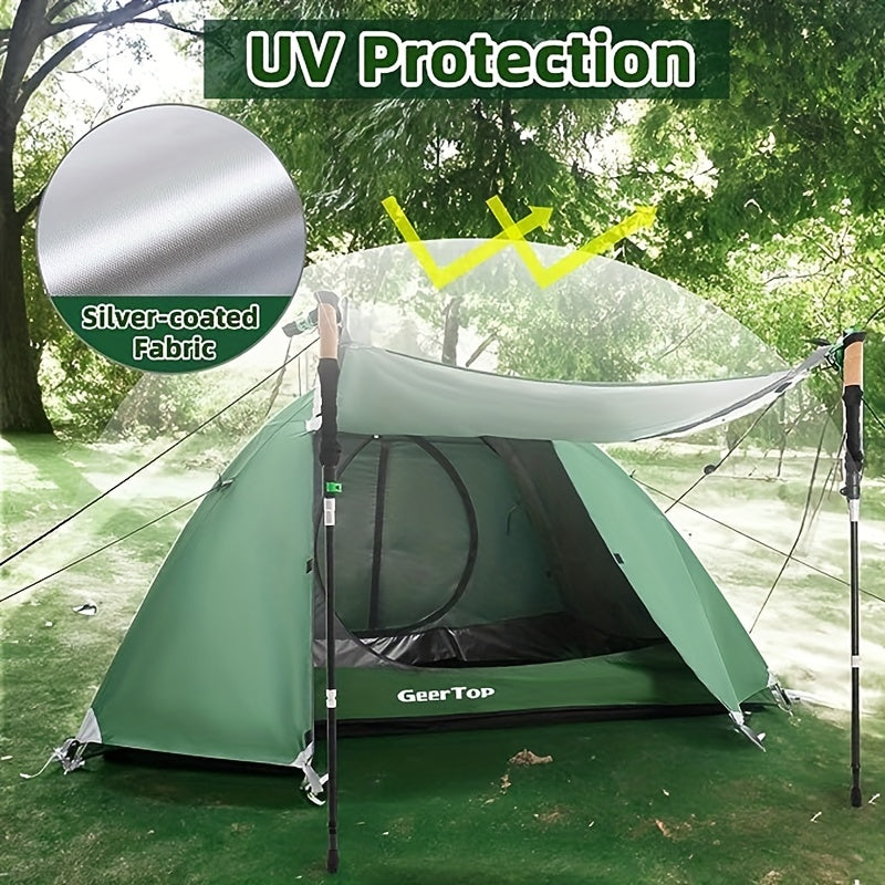 2-Person Lightweight Backpacking Tent with Awning Vestibule