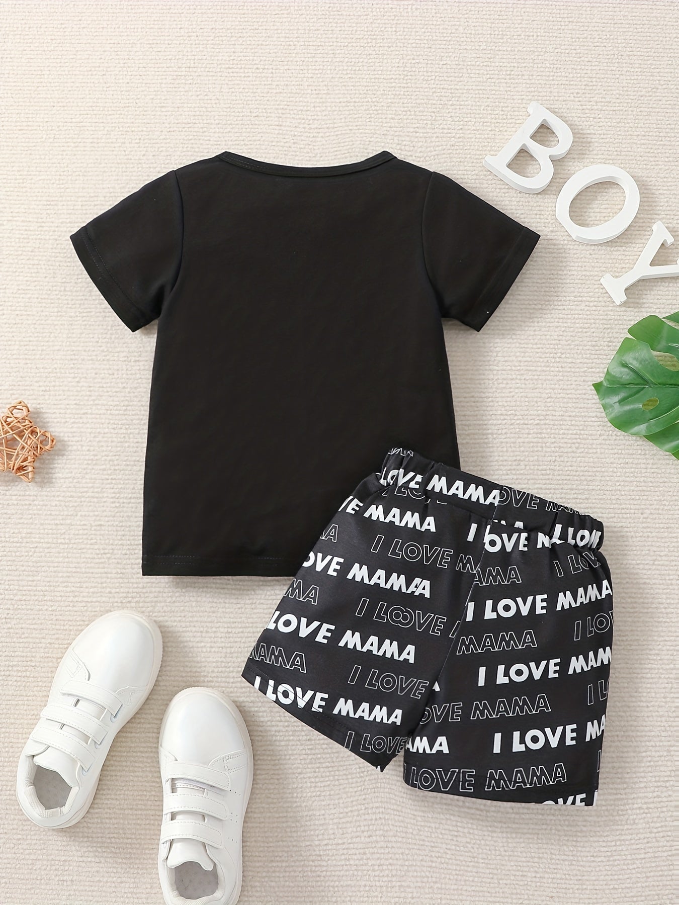 Boys Mama's Boy Casual Outfit T-shirt & Shorts Set