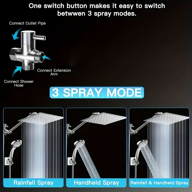 Concealed Shower Set Full Copper Two way Shower Head Combination