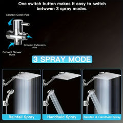 Concealed Shower Set Full Copper Two way Shower Head Combination