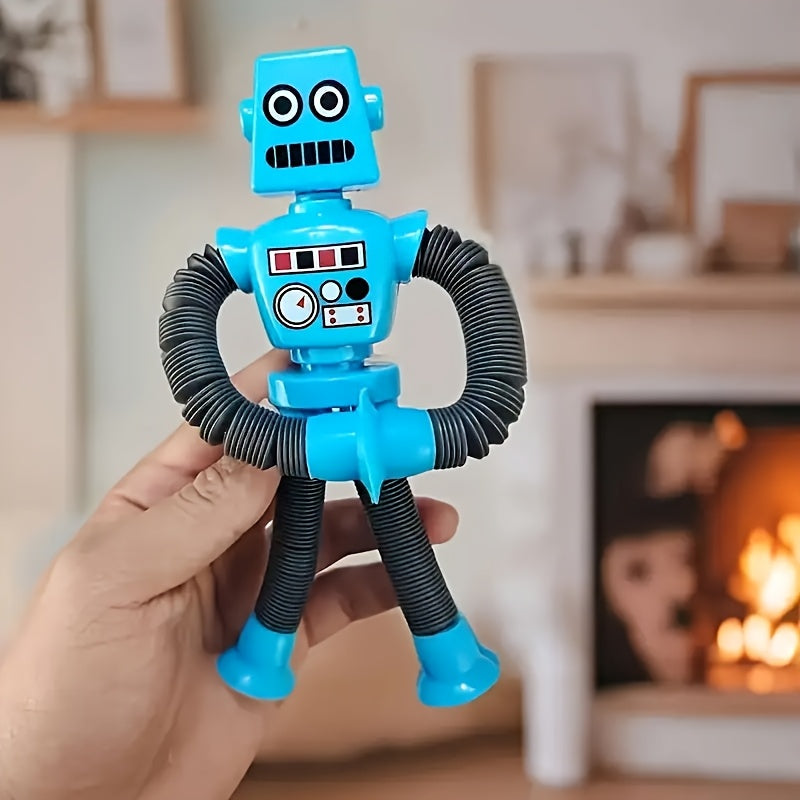 Telescopic Robot Building Toy Tubes with Suction Cup