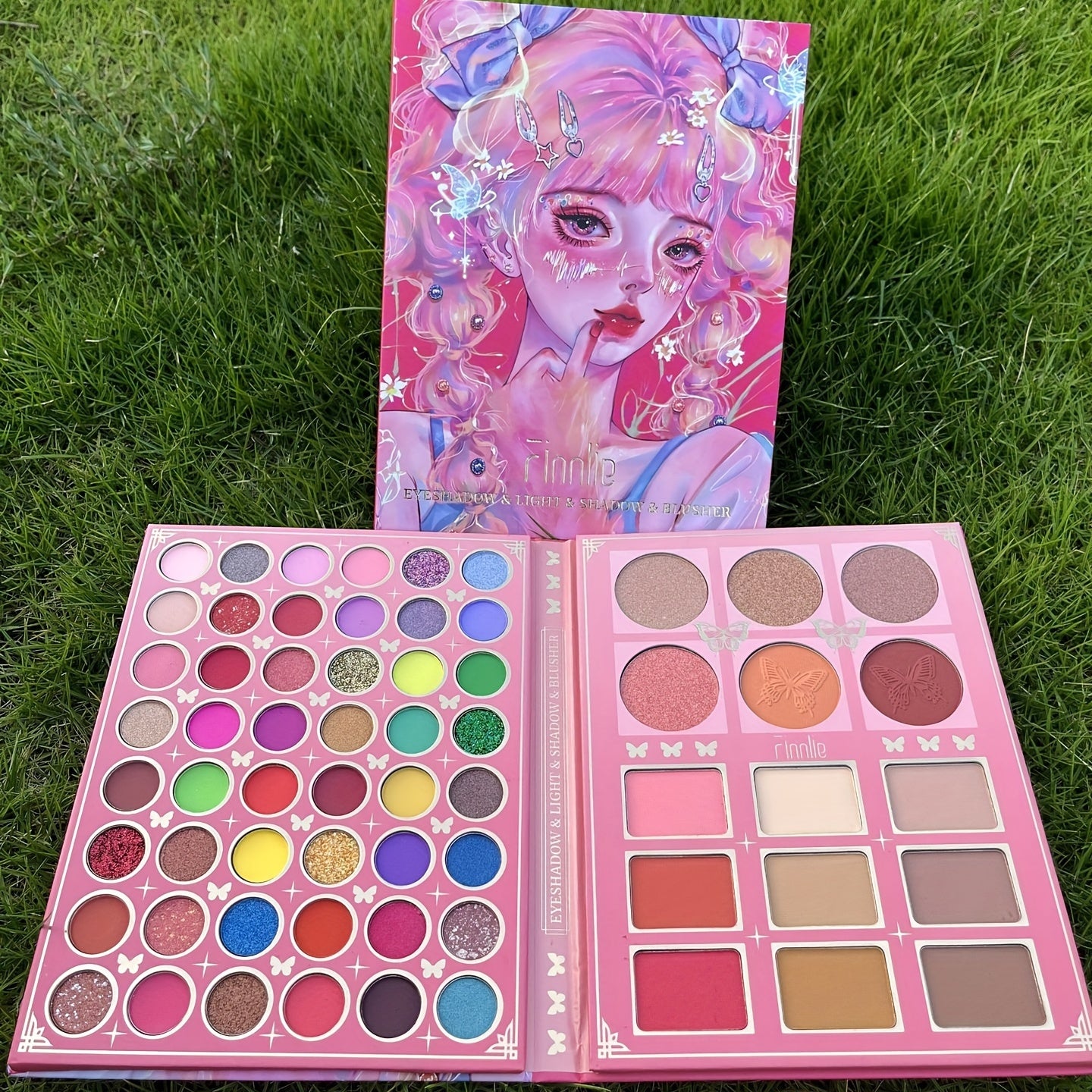 63-Color Pearly Eyeshadow Palette Matte Sequin Finish
