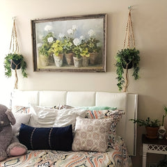 2 Pack Macrame Plant Hangers Indoor Hanging Planter Basket Jute Rope Home Decor