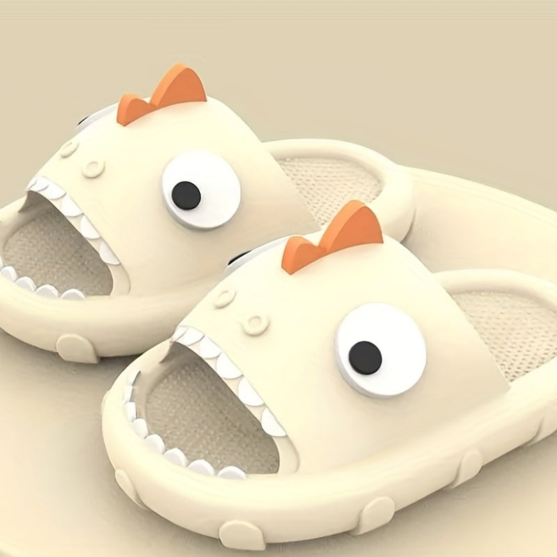Women's Cartoon Shark Novelty Slippers Open Toe Platform PVC House Slides