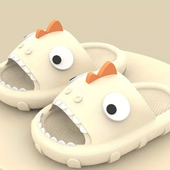 Women's Cartoon Shark Novelty Slippers Open Toe Platform PVC House Slides