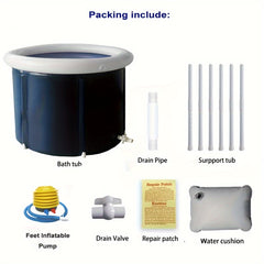 Portable Inflatable Bathtub Folding Tub Shower Ice Bath for Camping