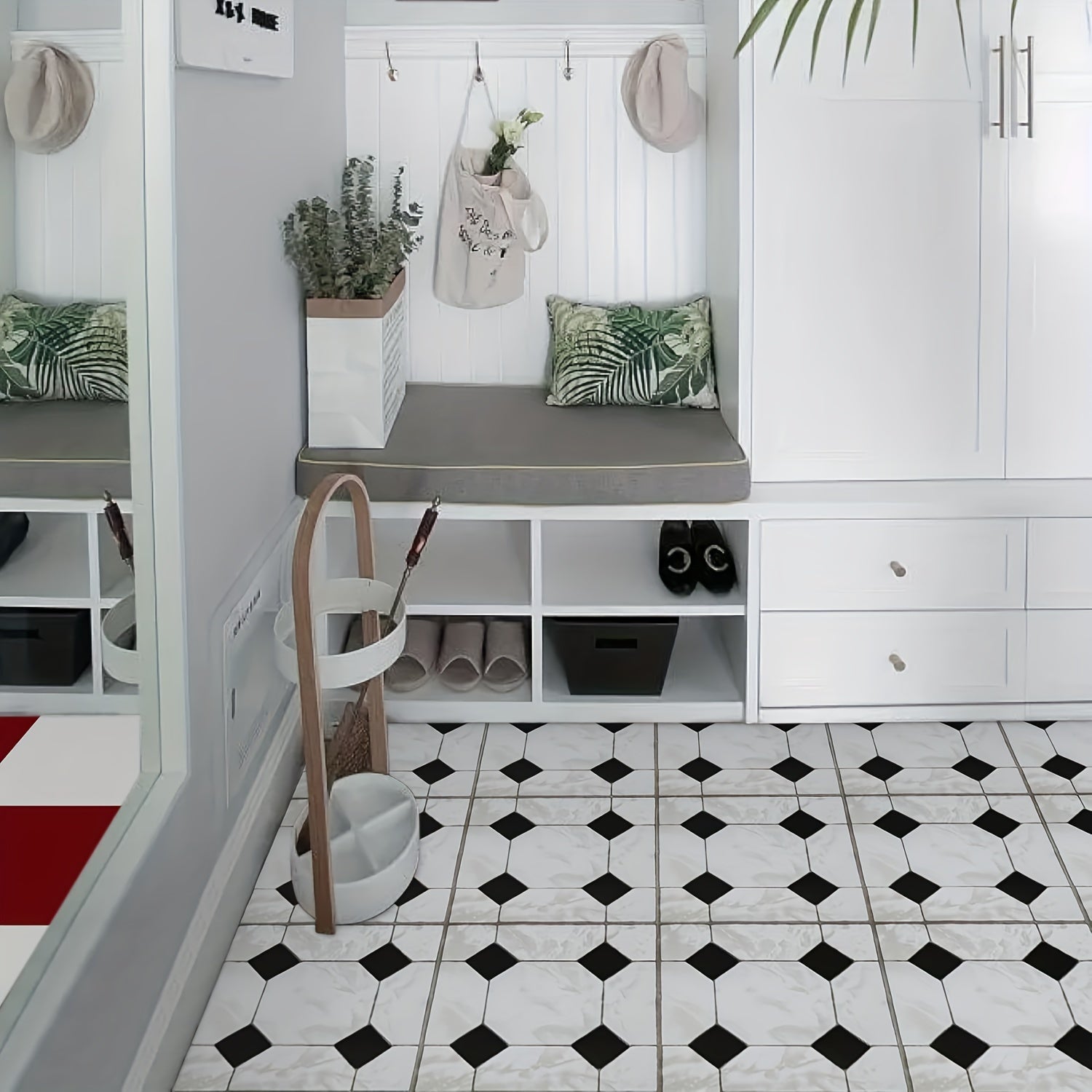 Peel And Stick Flooring Sticker 1-2mm Waterproof Bathroom Kitchen