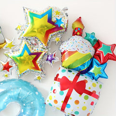 6 Cm 3D Starlight Aluminum Film Balloon Birthday Party Decoration