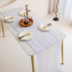 Boho Cheesecloth Table Runner for Wedding Bridal Shower Holiday