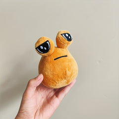 Small My Pet Alien Pou Plush Toy Light Brown Stuffed Plushie