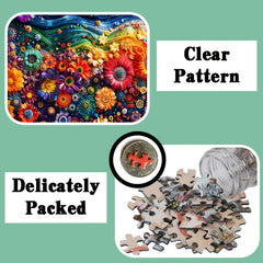 5pcs Adult Mini Test Tube Puzzle Jigsaw Dreamy Colored Flowers