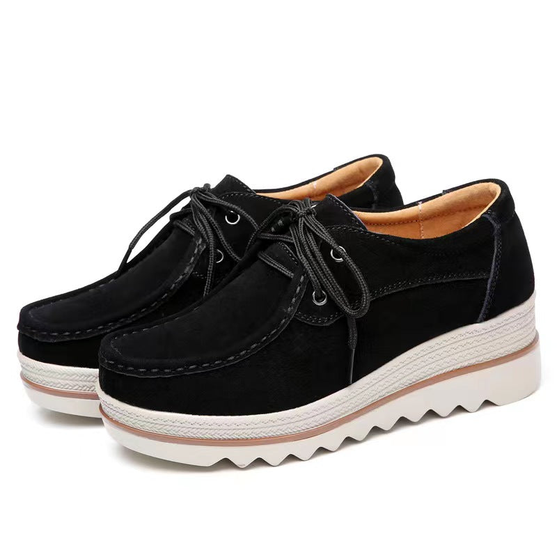 Winter Platform Loafers Faux Suede Moccasins Comfort Shoes