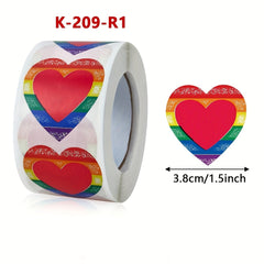 500pcs Love Stickers Rolled Heart shaped Sealing Stickers