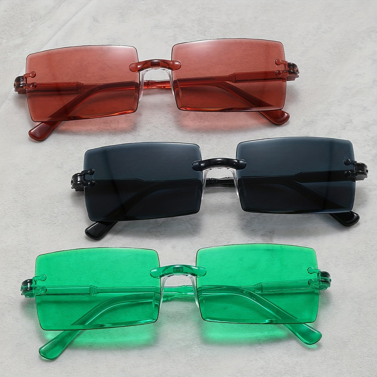 Men's Rimless UV Resistant Sunglasses for Outdoor Travel