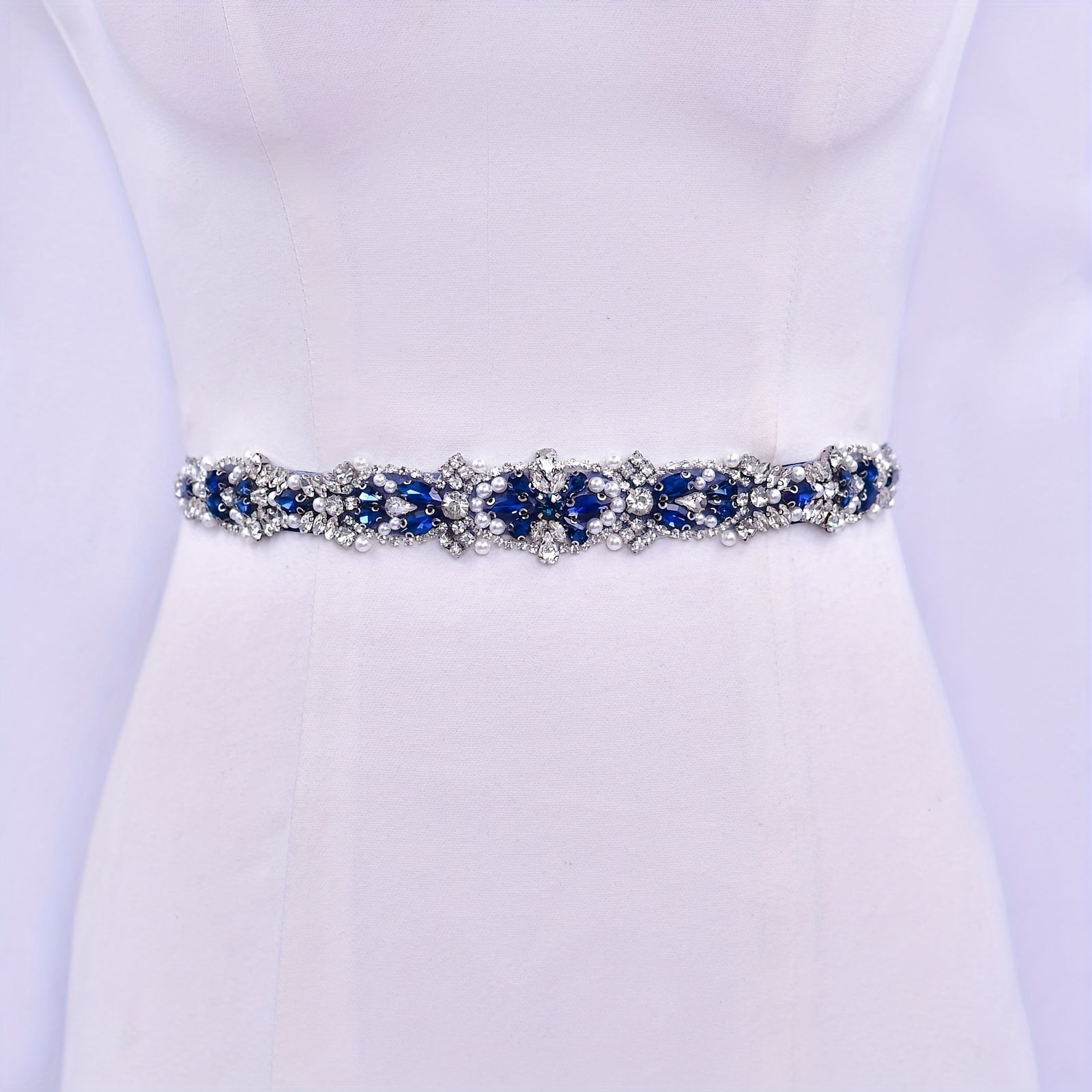 French Wedding Bride Belt Rhinestones Women