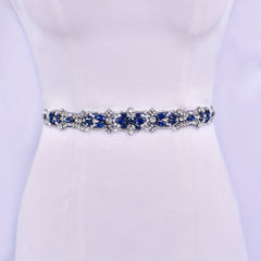 French Wedding Bride Belt Rhinestones Women