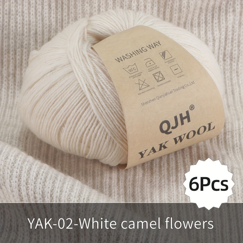 6pcs Mongolian Yarn for Knitting Crochet Soft Thread Sweater Scarf Woman