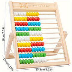 Wooden Abacus Toy for Early Learning Math - Preschool Educational Counting Beads