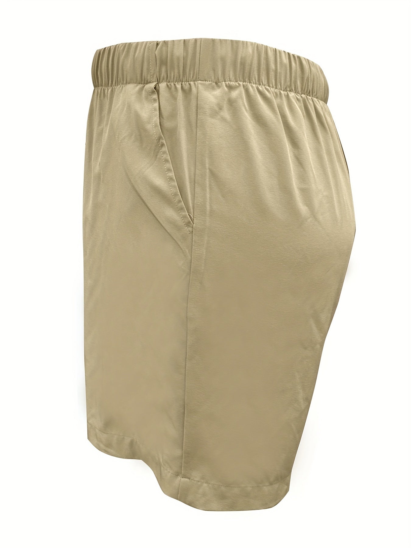  Solid Wide Leg Drawstring Shorts With Pockets