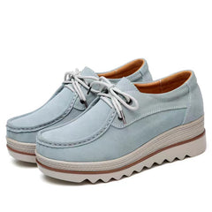 Winter Platform Loafers Faux Suede Moccasins Comfort Shoes