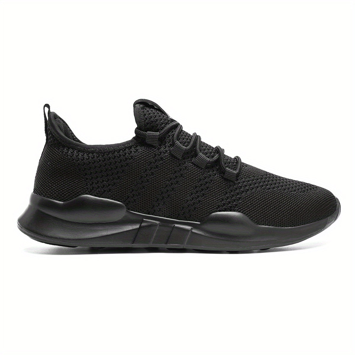 Men's Lightweight Knitted Running Shoes Breathable Sneakers One Size Bigger