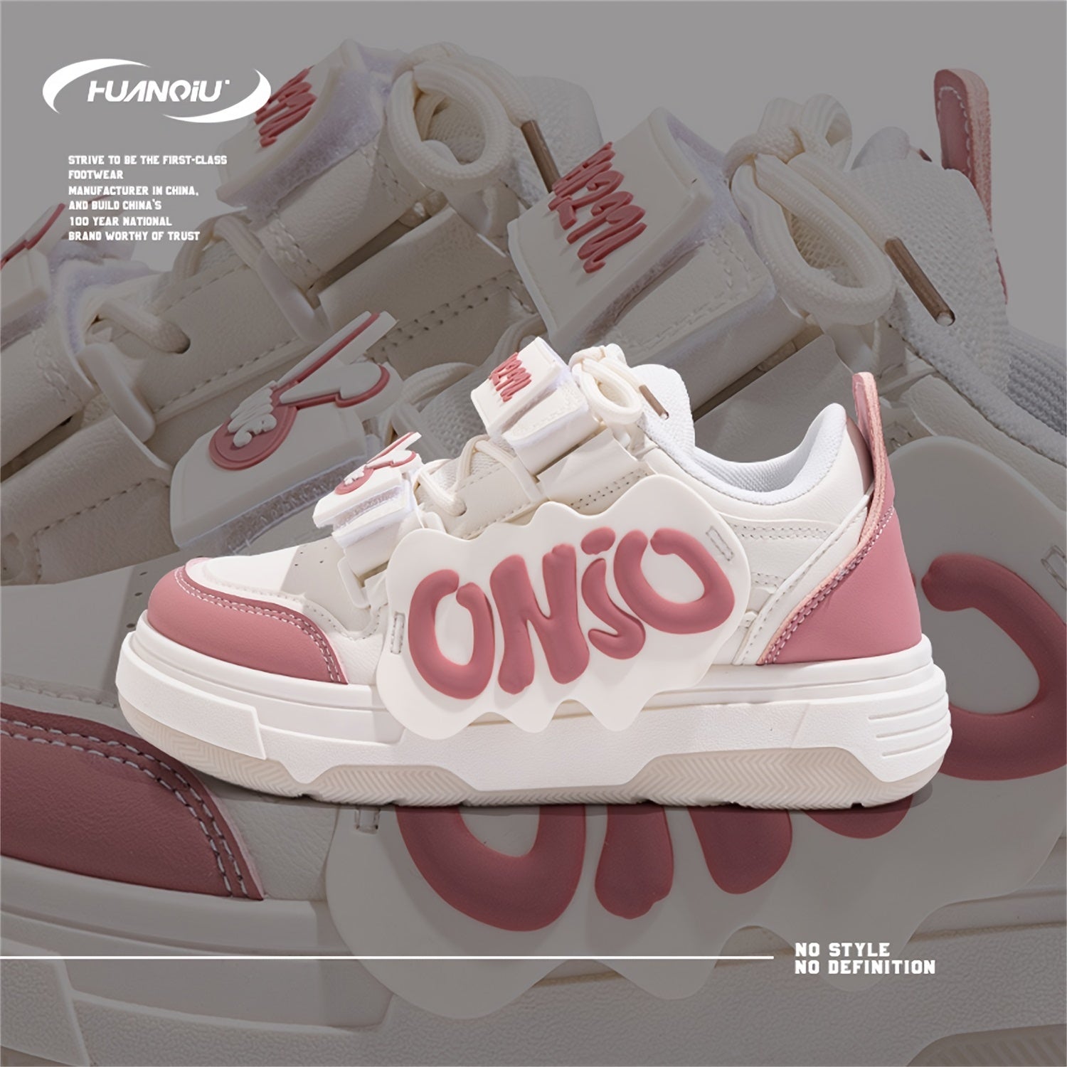 Women's Rabbit & Letter Pattern Skate Shoes Thick Sole Casual Sneakers
