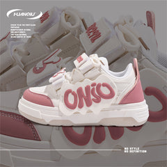 Women's Rabbit & Letter Pattern Skate Shoes Thick Sole Casual Sneakers