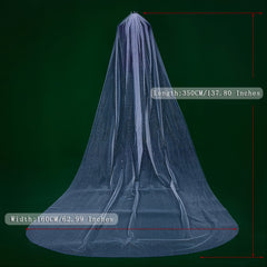 Sparkling Starlight Veil with Comb Sheer Train for Brides Wedding Party Prom