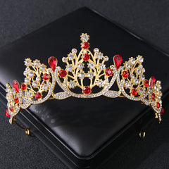 Golden Vintage Queen Crown For Wedding Brides