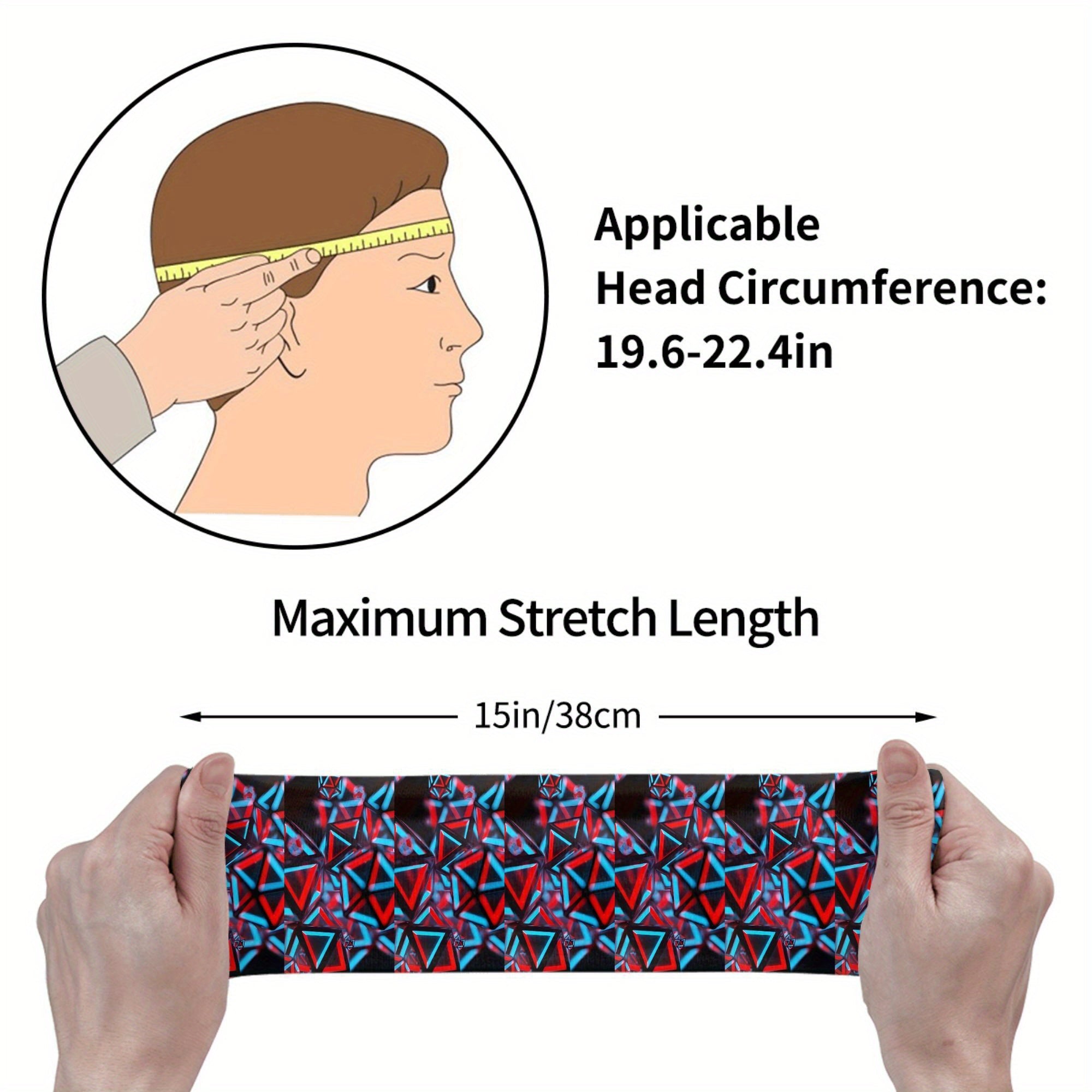 Geometric Pattern Sports Headband for Yoga Gym Running