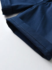 Boys Navy Gentleman Suspender Shorts Set