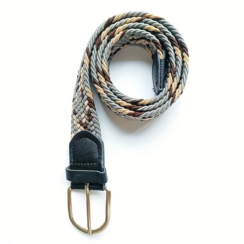 Casual Elastic Braided Belt No Punching Braided Belt