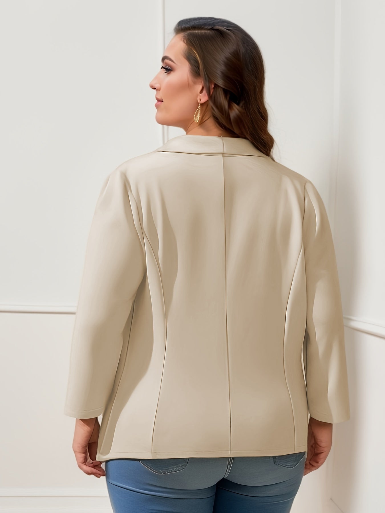  Solid Long Sleeve Workwear Blazer