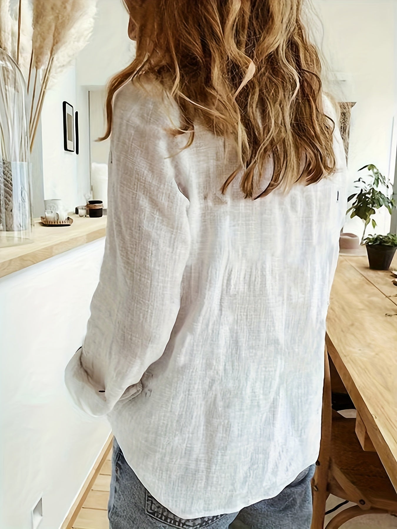 Dandelion & Butterfly Print Button Up Blouse