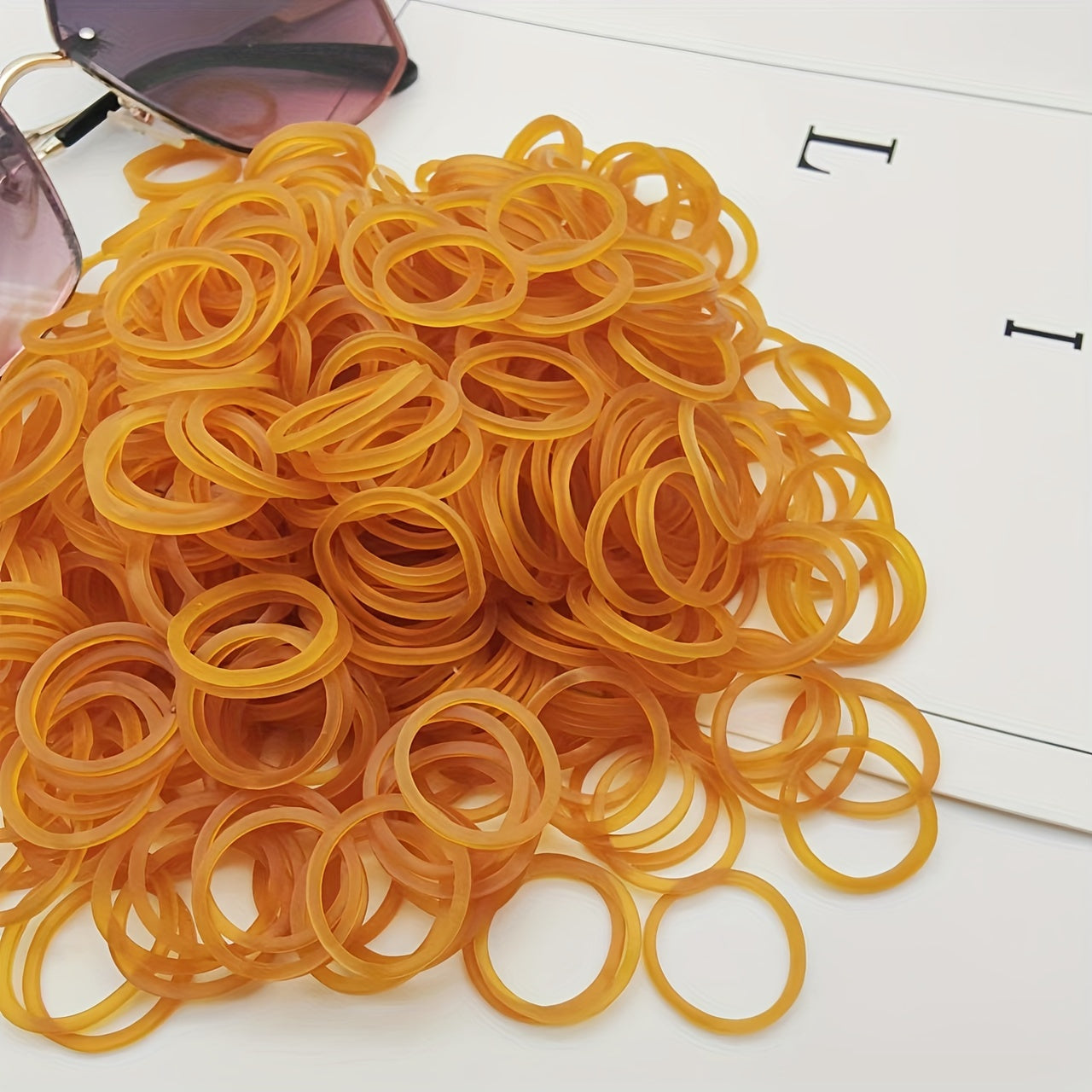 Yellow Rubber Band Binding Office Supplies 8cm Inner Diameter