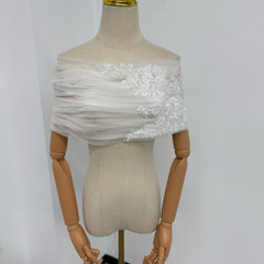 Royal Bridal Off Shoulder Wedding Veil Shawl Lightweight Tulle Ivory