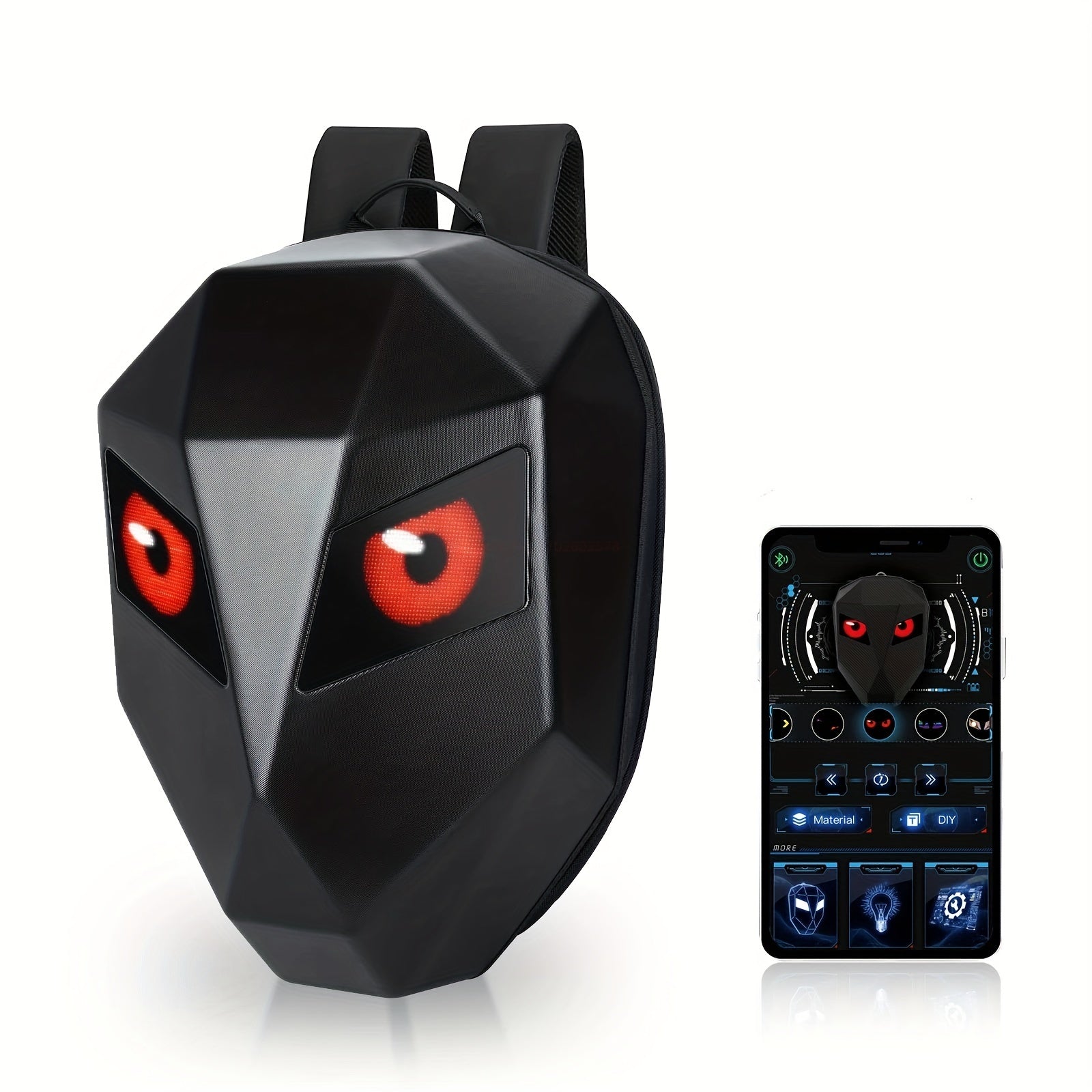 LED Waterproof Hard Shell Backpack With USB Charging Port
